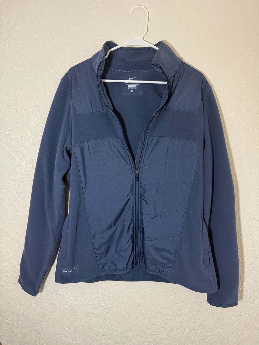 Nike Therma-FIT Hybrid Fleece Zip Jacket Size XL womens slate/navy Blue